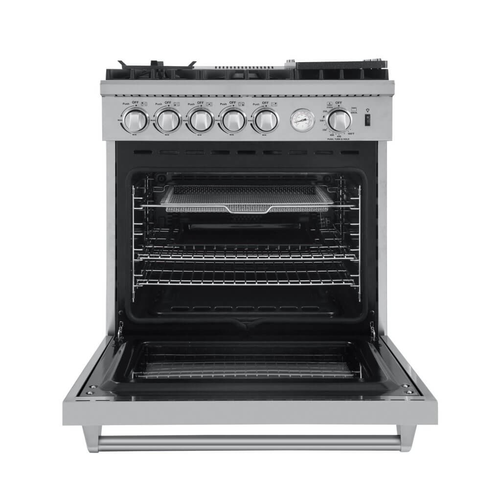 Forno 30″ Forno Lazio Gas Range with 5 Sealed Burners, Air Fryer Rack