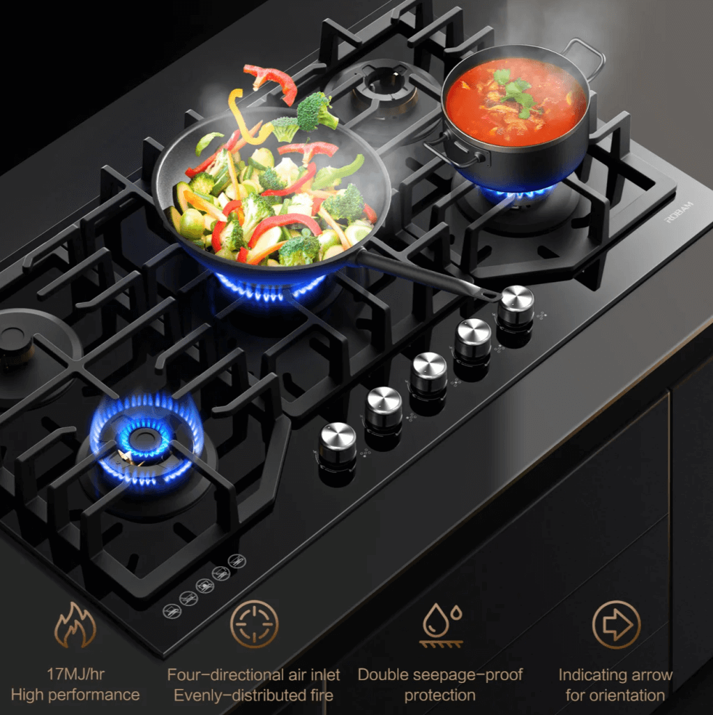 Professional quality cooktop