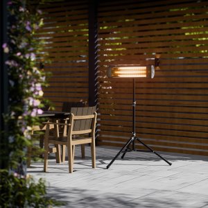 Deko Living 1500W Infrared Heater/Hanging Infrared Stand Heater with Carbon Fiber