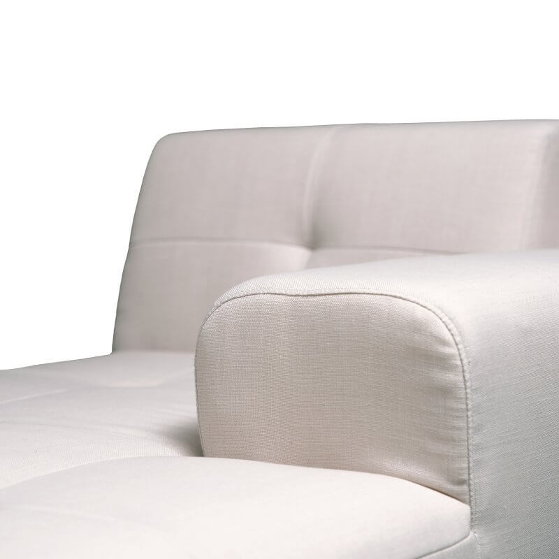 Deko Living 3 Piece Beige Outdoor Compression Foam Sofa and Table Set