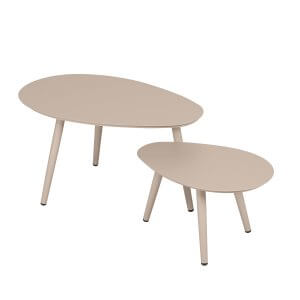Deko Living 2 Piece Beige Outdoor Oval Table Set