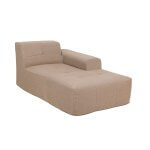 Deko Living 3 Piece Brown Outdoor Compression Foam Sofa and Table Set
