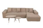 Deko Living 3 Piece Brown Outdoor Compression Foam Sofa and Table Set
