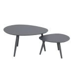 Deko Living 2 Piece Gray Oval Table Set