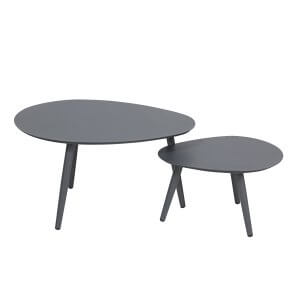 Deko Living 2 Piece Gray Oval Table Set