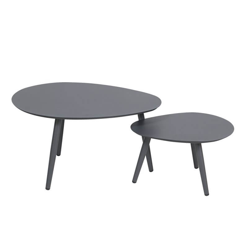 Deko Living 2 Piece Gray Oval Table Set