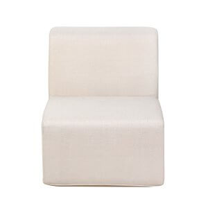 Deko Living Beige Compression Foam Armless Sofa Chair