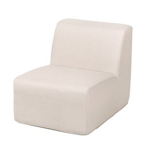 Deko Living Beige Outdoor Compression Foam Armless Sofa Chair