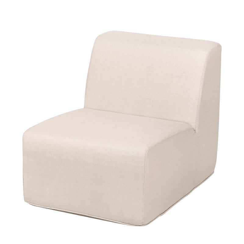 Deko Living Beige Outdoor Compression Foam Armless Sofa Chair