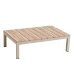 Deko Living Beige Outdoor Compression Foam Ottoman Table