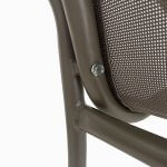 Deko Living 4 Place Seating Champagne Outdoor Aluminum Round Patio Dining Table and Stackable Chairs Set
