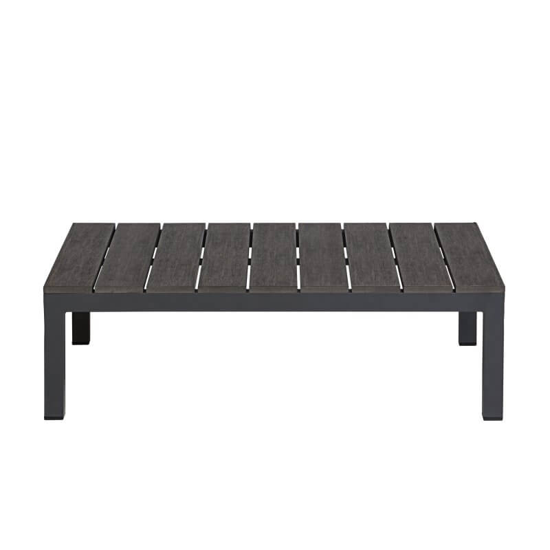 Deko Living Gray Outdoor Compression Foam Ottoman Table