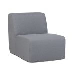 Deko Living Gray Compression Foam Armless Sofa Chair