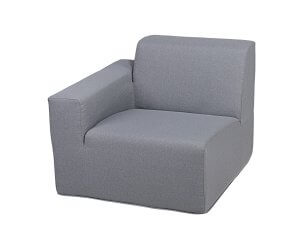 Deko Living 2 Place Seating Gray Compression Foam Sofa Set