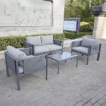 Deko Living 4 Place Seating Outdoor Sofa and Table Set