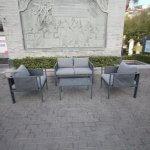 Deko Living 4 Place Seating Outdoor Gray Sofa and Table Set