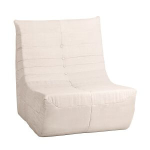 Deko Living 5 Piece Beige Outdoor Compression Foam Loveseat Sofa Chairs and Table Set