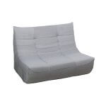 Deko Living 5 Piece Gray Compression Foam Loveseat Sofa Chairs and Table Set