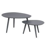 Deko Living 5 Piece Gray Outdoor Compression Foam Loveseat Sofa Chairs and Table Set