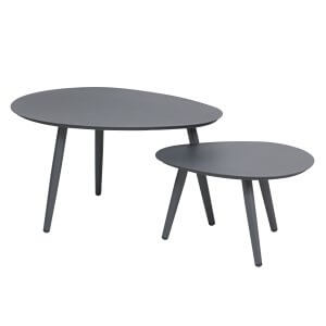 Deko Living 5 Piece Gray Outdoor Compression Foam Loveseat Sofa Chairs and Table Set