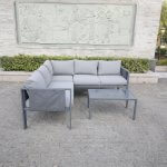 Deko Living 5 Place Seating Outdoor Gray Sofa and Table Set