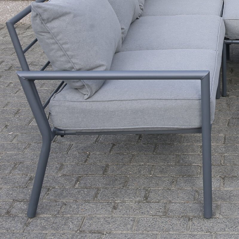 Deko Living 5 Place Seating Outdoor Gray Sofa and Ottoman Set
