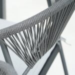 Deko Living 6 Place Seating Black Outdoor Patio Dining Chairs and Table Set