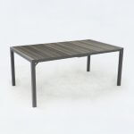 Deko Living 6 Place Seating Black Outdoor Patio Dining Chairs and Table Set