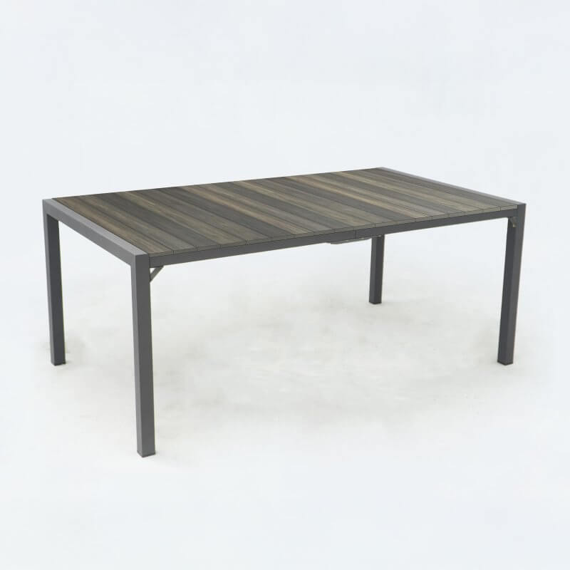 Deko Living 6 Place Seating Black Outdoor Patio Dining Chairs and Table Set