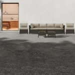 Deko Living 8 Piece Brown Outdoor Sectional Wicker Sofa Chairs and Tables with Interchangable Beige and Red Cushion Covers
