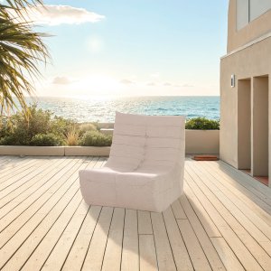 Deko Living Brown Outdoor Compression Foam Loveseat Sofa
