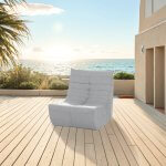 Deko Living Gray Outdoor Compression Foam Loveseat Sofa