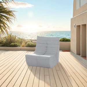 Deko Living Gray Outdoor Compression Foam Loveseat Sofa