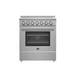 Forno Paolo 30 Inch Electric Range, Stainless Steel, 4.38 cu.ft, True Convection Oven, Energy Efficient - FFSEL6011-30