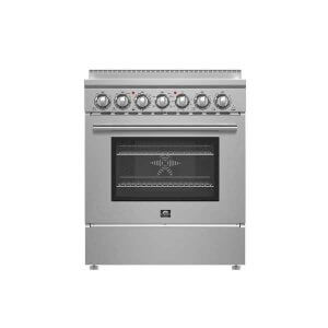 Forno Paolo 30 Inch Electric Range, Stainless Steel, 4.38 cu.ft, True Convection Oven, Energy Efficient - FFSEL6011-30
